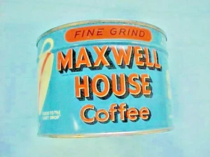 LATA DE CAFÉ MAXWELL HOUSE 1 LIBRA KEYWIND COMPLETA SIN ABRIR 1944 MOLIENDA FINA - Imagen 1 de 6
