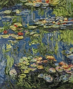 CLAUDE MONET Famous WATER LILIES Needlepoint Tramme Kit 18" x 21" 1133 - Picture 1 of 4