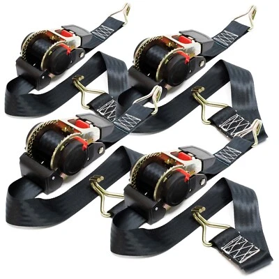 Automatik Spanngurt 4er Set 1,8m 50mm 750daN PES selbstaufrollend Zurrgurte - Bild 1 von 4