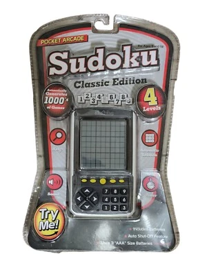 Handheld Sudoku Pocket Arcade Classic Edition Video Game Travel Fun NEW - Image 1 of 4