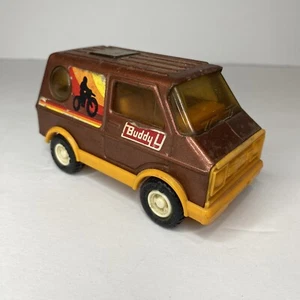 Vintage Buddy L Brown & Copper Van Pressed Steel & Plastic Bubble Window 5" - Picture 1 of 5