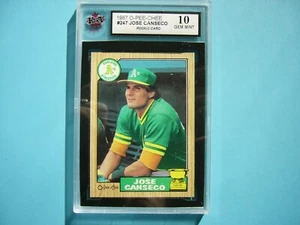 1987 O-PEE-CHEE MLB BASEBALL CARD #247 JOSE CANSECO ROOKIE RC KSA 10 GEM MT OPC - Picture 1 of 4