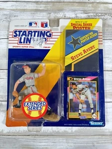 Startaufstellung Actionfigur Steve Avery MLB Atlanta Braves Kenner 1992 Poster - Bild 1 von 5