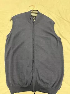 Saks Fifth Avenue Wool Swester Vest Navy L NWOT - Picture 1 of 3