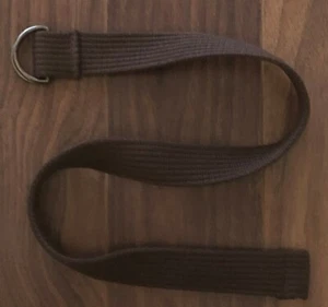 Gap Boy Belt 32" Gun Metal Woven Chocolate Brown Uniform School 8 9 10 11 12 - Picture 1 of 1