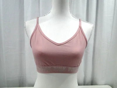 Sujetador deportivo Victoria Secret rosa ligeramente forrado talla M Foto 1 de 4