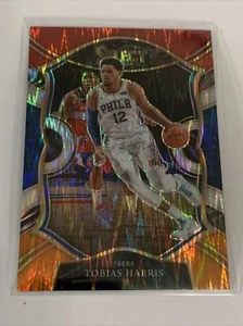 2020-21 Select Tobias Harris #11 Concourse Red White & Orange FLASH PRIZM 76ers - Bild 1 von 2