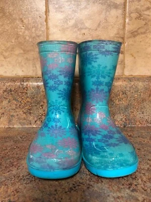 TODDLER GIRL'S FROZEN RUBBER RAIN BOOTS-SIZE: 8 - Image 1 of 4