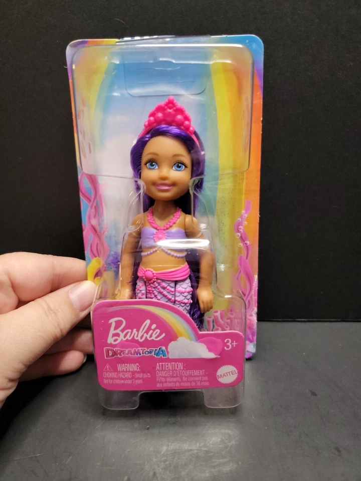 Mattel Barbie Dreamtopia Chelsea Mermaid Doll With Purple Hair