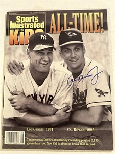 1995 Sports Illustrated Kids BALTIMORE Orioles CAL RIPKEN NewsStand AUTOGRAPHED - Picture 1 of 4