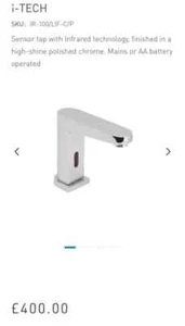 VADO I-TECH LIFE (IR-100/LIF-C/P) WITH THERMOSTATIC VALVE - Picture 1 of 5