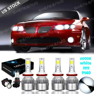 Combo faros LED + bombillas antiniebla 6x 6000K para Pontiac GTO 2004 2005 2006 Foto 1 de 4