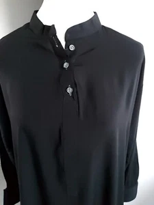 Linen Black Long Sleeve Kurta Ladies Size 3xl - Picture 1 of 15