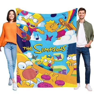The Simpsons Flannel Blanket Soft Bed Sofa Throw Birthday Gift All Season Use - Image 1 of 4
