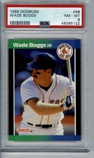 1989 Donruss #68  PSA 8   Wade Boggs    Boston Red Sox