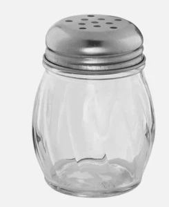 6-Ounce Glass Cheese / Pepper Shaker with Perforated Top, Swirl Glass(Q6) - Picture 1 of 7
