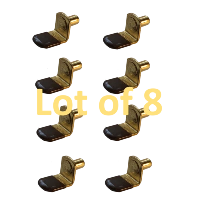 Clavijas de soporte de estante de 1/4" - Pasadores de gabinete de bronce con funda de goma Foto 1 de 4