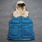 Patagonia Bivy Vest Women's Large Wavy Blue Hooded Puffer Down