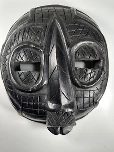Maschera tribale Bakota ghanese intagliata a mano - decorazione arte africana cerimoniale - Foto 1 di 7