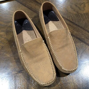 Robert Graham Men's Shoes Suede Cognac Moccasins Loafers Driving Size 9 EUC - Picture 1 of 15