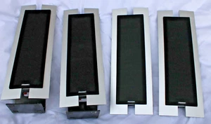 (4) Pioneer S-LF3-CR Ultra Thin TV Speakers Silver, 2 with Metal Bases 130W  - Picture 1 of 9