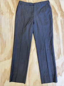 Z Zegna Dress Pants Mens 34x31 100% Wool Dress Pants Lined Gray Flat Front - Picture 1 of 6