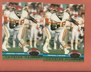 1991 TOPPS STADIUM CLUB DERRICK THOMAS CHARTER MEMBER LOT KANSAS CITY CHIEFS - Picture 1 of 1