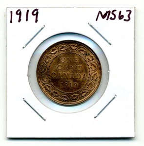 Kanada. Großer Cent. 1919 Wahl Stempelglanz rot und braun - Bild 1 von 2