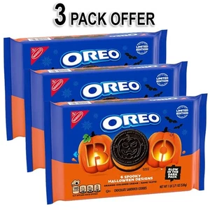 OREO Panino al Cioccolato Crema all'Arancia Biscotti di Halloween, 18,71 once (Confezione da 3) - Foto 1 di 14