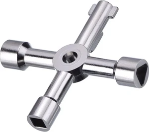 Allzweckschlüssel 4-fach silber Multitool WILLBOND für Wasser Gas Elektroschrank - Bild 1 von 2