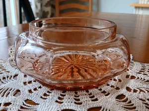 Vintage Pink Depression Glass Vanity Jar - Picture 1 of 4