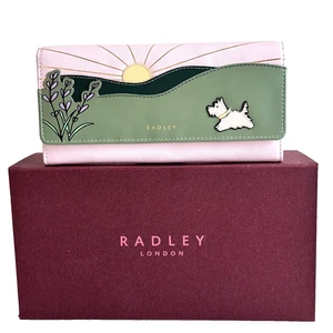 RADLEY Gift Boxed Lavender Fields Leather Large Purse -New With Tags - RRP £99 - Picture 1 of 7