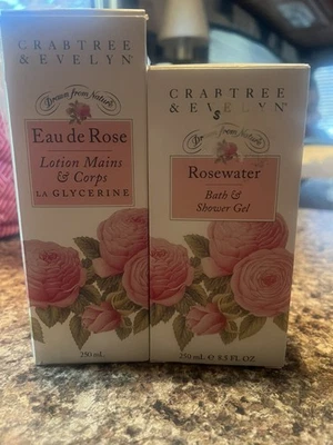 Гель для ванны и душа Crabtree & Evelyn Rosewater винтажный 8,5 унции жидкость 250 мл - Изображение 1 из 4