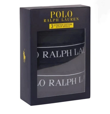 POLO RALPH LAUREN boxers 3 pack - ALL BLACK M/ L / XL 🎄🎄