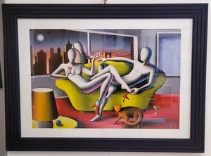 Mark Kostabi  Fine Art Giclèe a foglio pieno Perfection at Twilight   2024 - Imagen 1 de 3
