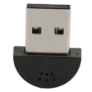 USB Mini Mic Professional Plug And Play Noise Reduction 360° Omnidirection Po CB - Afbeelding 1 van 22