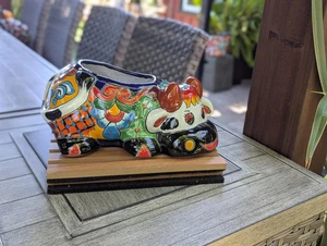 Maceta de vaca Talavera Pottery | Utiliza maceta de cerámica para vaca para exterior o interior - Imagen 1 de 10