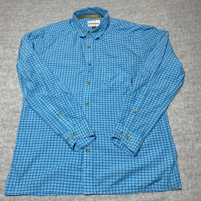 Simms Shirt Mens Large Blue Fishing Check Nylon Blend Button Outdoors Nature - Image 1 of 4