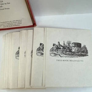 50 placas autoadhesivas Thomas Bewick Fawke etiquetas de madera tocador feria libro arte - Imagen 1 de 6