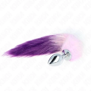 Kink - Plug Anale 10x4 Cm con Coda Sintetica 40 Cm Viola Taglia L - Foto 1 di 4