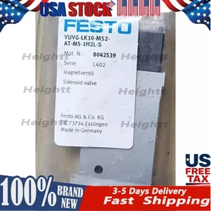 US FREE TAX New FESTO VUVG-LK10-M52-AT-M5-1H2L-S 8042539 Air Solenoid - Bild 1 von 12