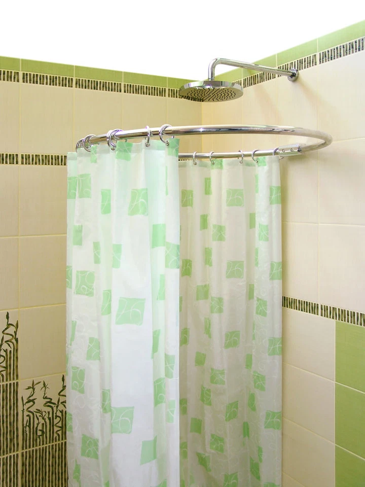 Alluminio Cilindri Argento Cromo Ø 90 CM Asta per Tenda Doccia Della - Immagine 1 di 1