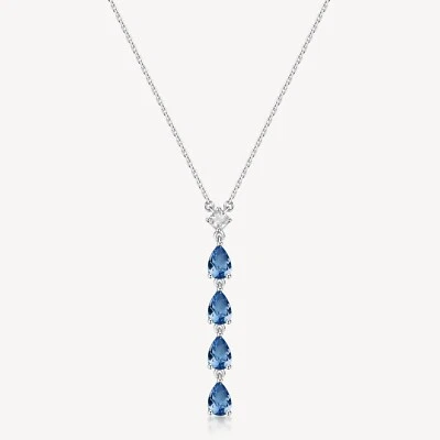 BROSWAY FANCY COLLANA DA DONNA CON ZIRCONI IN ARGENTO 925 FFB110 FREEDOM BLUE - Immagine 1 di 4