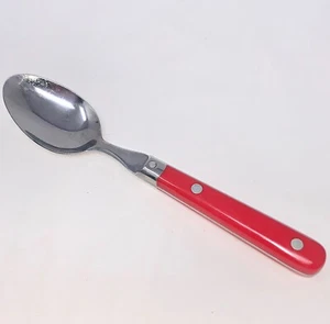 Wesley Carnevale ROSSO cucchiaino da tè posate inox MCM vintage rivettato metà secolo - Foto 1 di 6