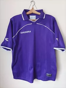 Vintage 1990s Diadora Italy Football Soccer Template Shirt Jersey Purple Size XX - Picture 1 of 15