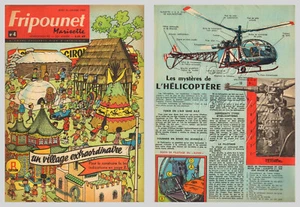 FRIPOUNET 1962 N° 4 25/01/1962 HéLICOPTèRE ALOUETTE II S.E 3130 - Picture 1 of 1