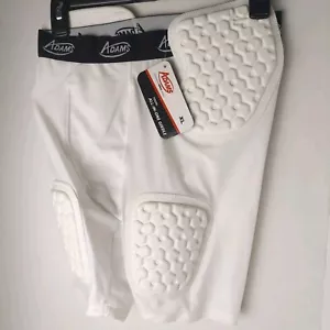 Pantalones cortos acolchados con faja de fútbol integrada Schutt Youth XL para niños 5 almohadillas blancas Adams - Imagen 1 de 7