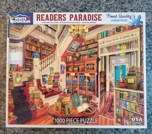 NEU White Mountain LESERPARADIES 1000-teiliges Puzzle Bücher Bibliothek - Bild 1 von 6