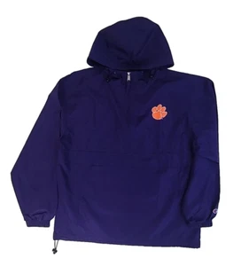 Champion Mens Clemson Tigers M Jacket Cargo Packable Windbreaker Rain #1281 - Picture 1 of 17