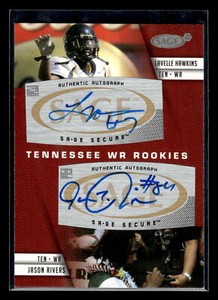 2008 SAGE Squared #A-39 Lavelle Hawkins Jason Rivers Dual Autographs  Mint+ New